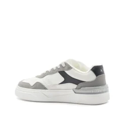 Sneakers suede/mesh bianco/nero