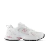 Sneakers U530 sintetico e mesh bianco/rosa