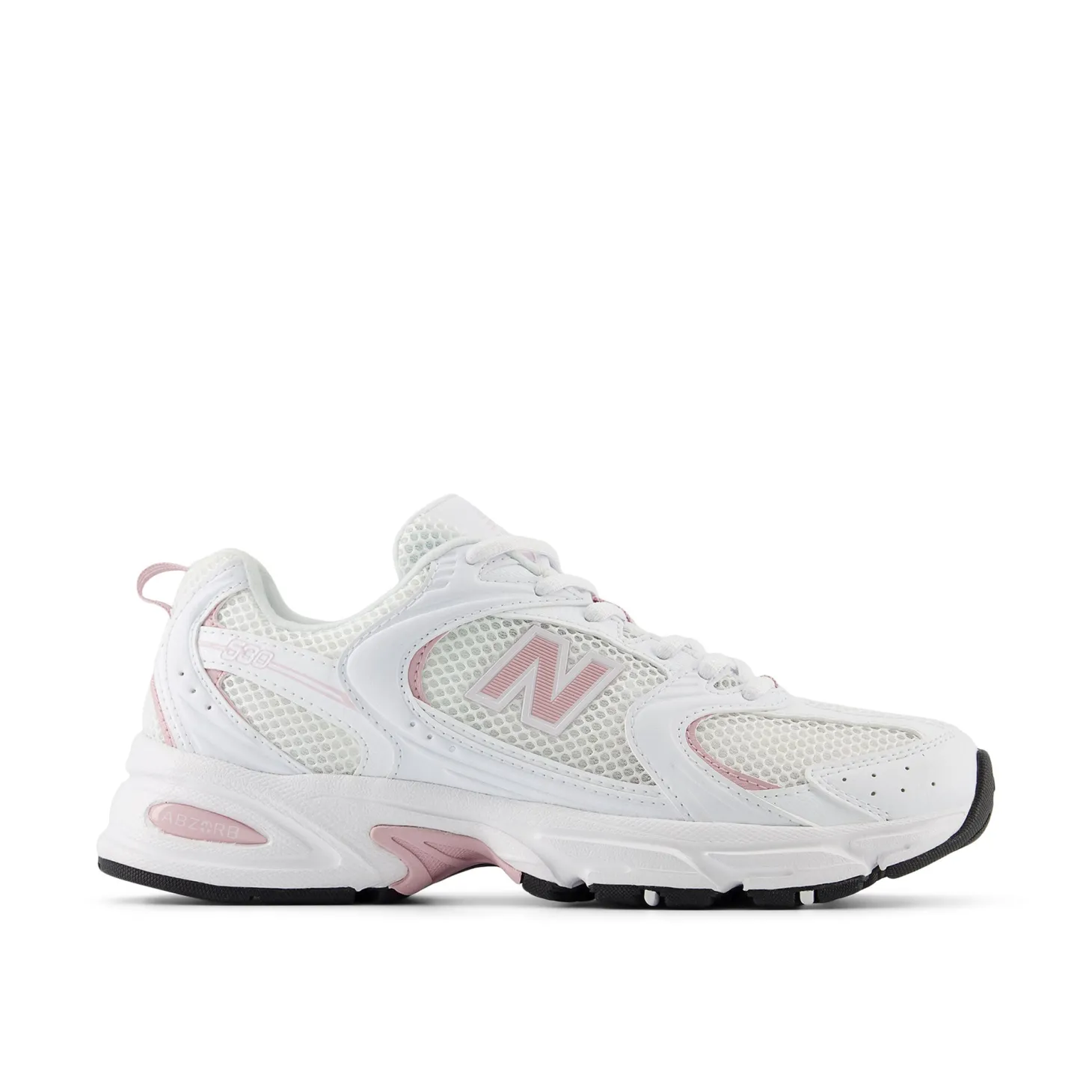 Sneakers U530 sintetico e mesh bianco/rosa