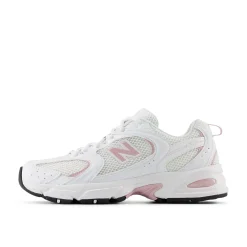 Sneakers U530 sintetico e mesh bianco/rosa
