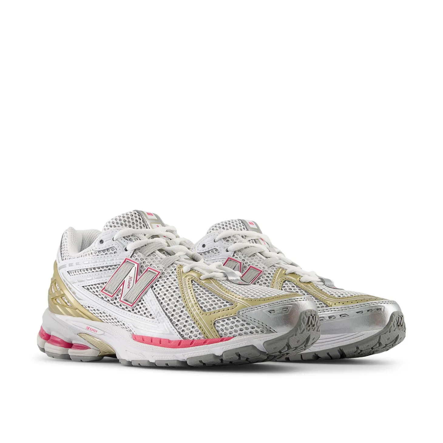 Sneakers U1906 sintetico e mesh argento e fucsia