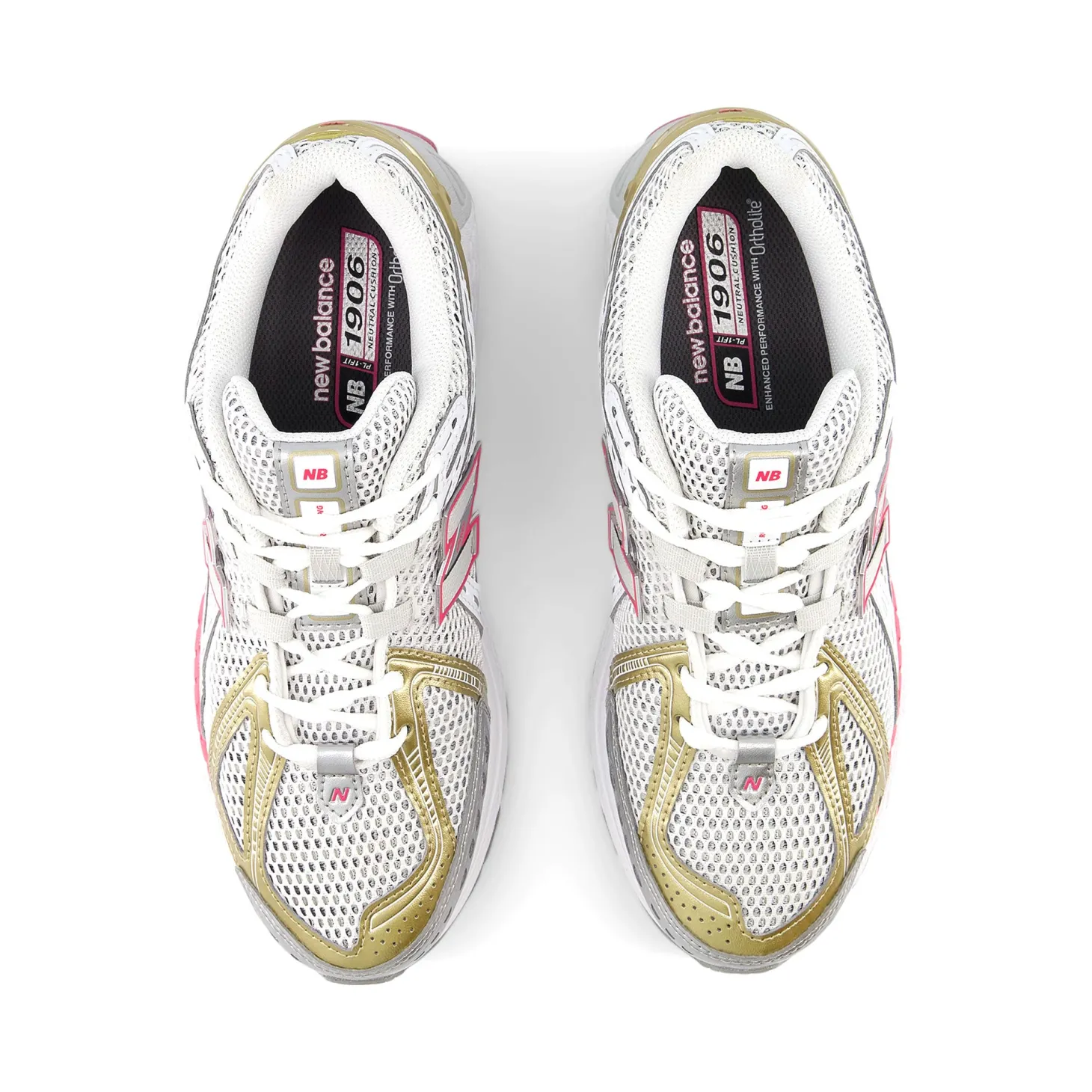Sneakers U1906 sintetico e mesh argento e fucsia