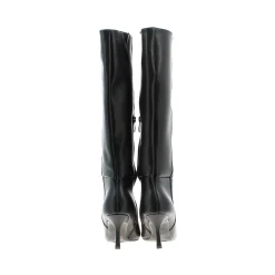 Stivale in ecopelle t/75 con punta affusolata nero