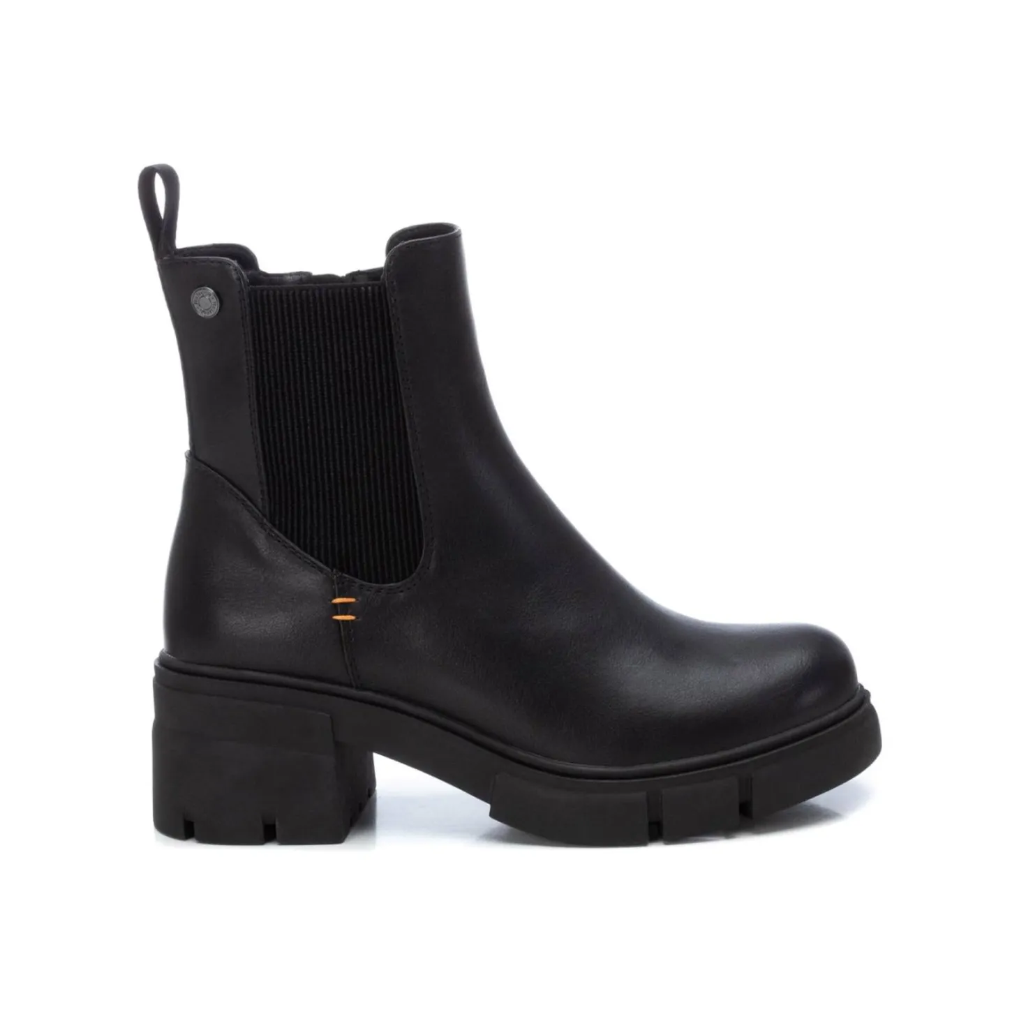 Stivaletto beatles con tacco nero
