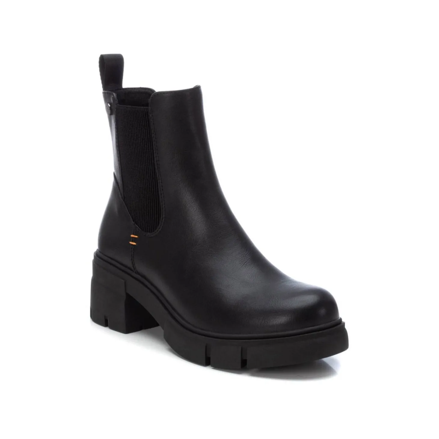 Stivaletto beatles con tacco nero