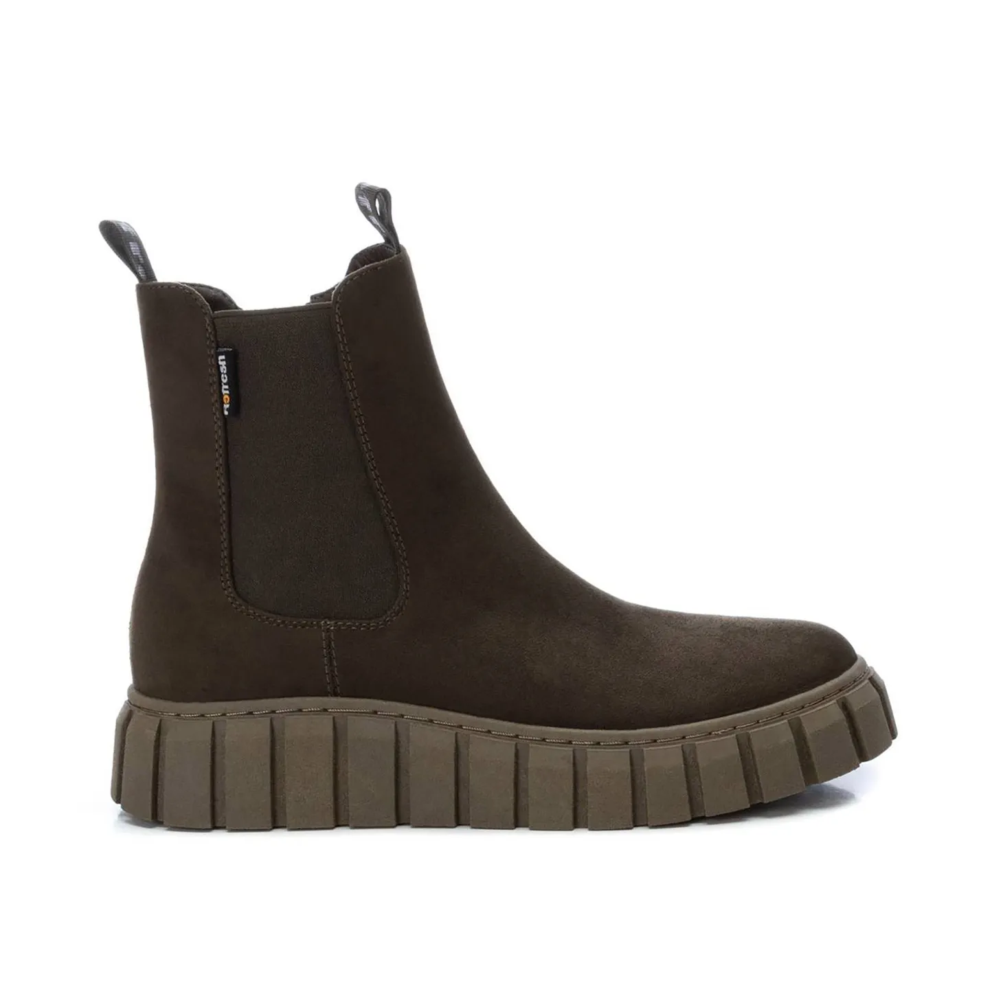 Stivaletto Chelsea con zip kaki