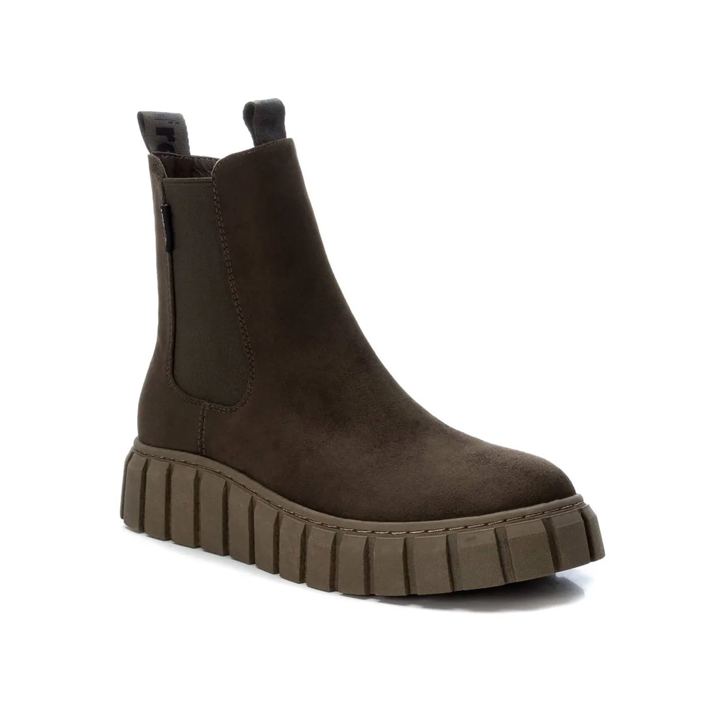 Stivaletto Chelsea con zip kaki