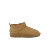 Stivaletto suede con fodera in lana beige