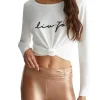 T- shirt manica lunga jersey bianco