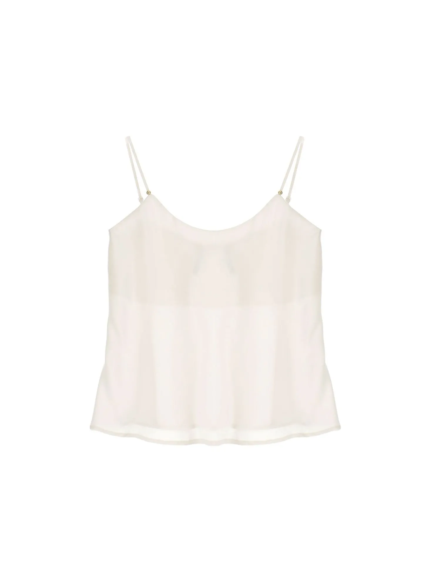 Top con spalline sottili avorio