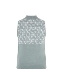 Top in maglia con logo 4g salvia