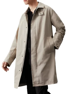 Trench con design minimalista beige chiaro