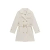 Trench doppio petto beige