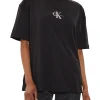T-shirt a maniche corte con logo nero