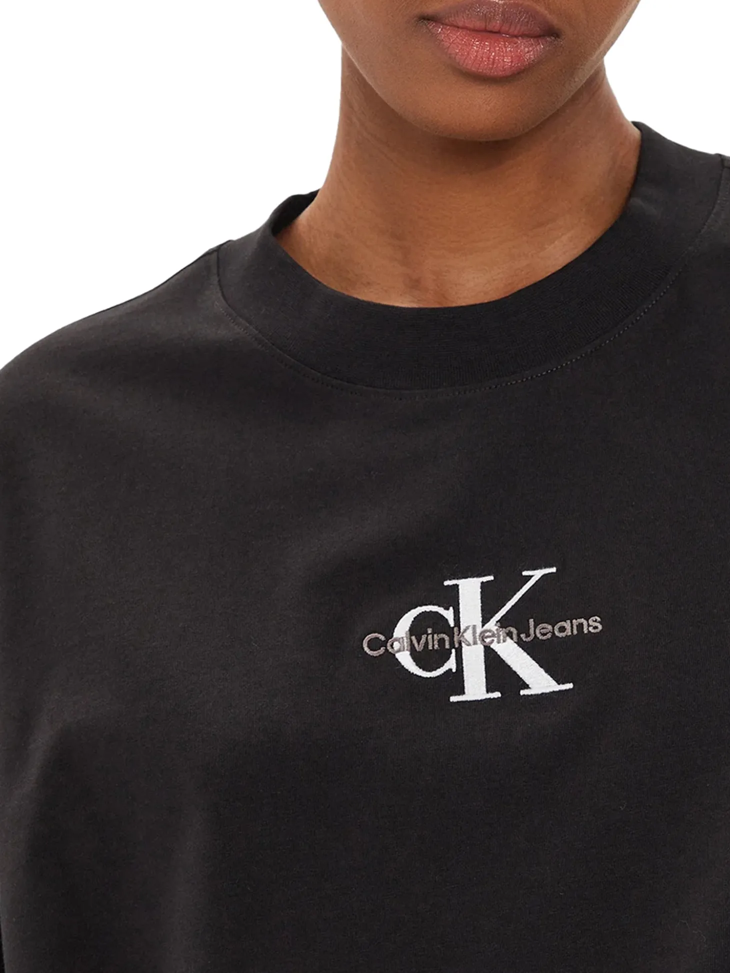 T-shirt a maniche corte con logo nero