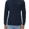 T-shirt a maniche lunghe slim blu