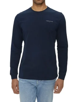 T-shirt a maniche lunghe slim blu