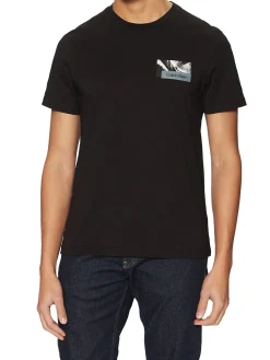 T-shirt back logo graphic nero