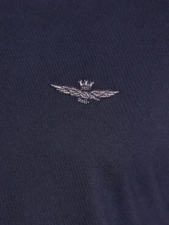 T-shirt basic jersey blu