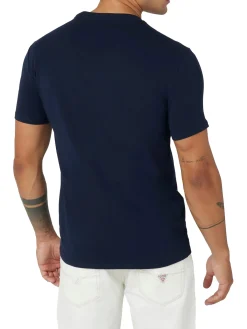 T-shirt basic logo frontale blu