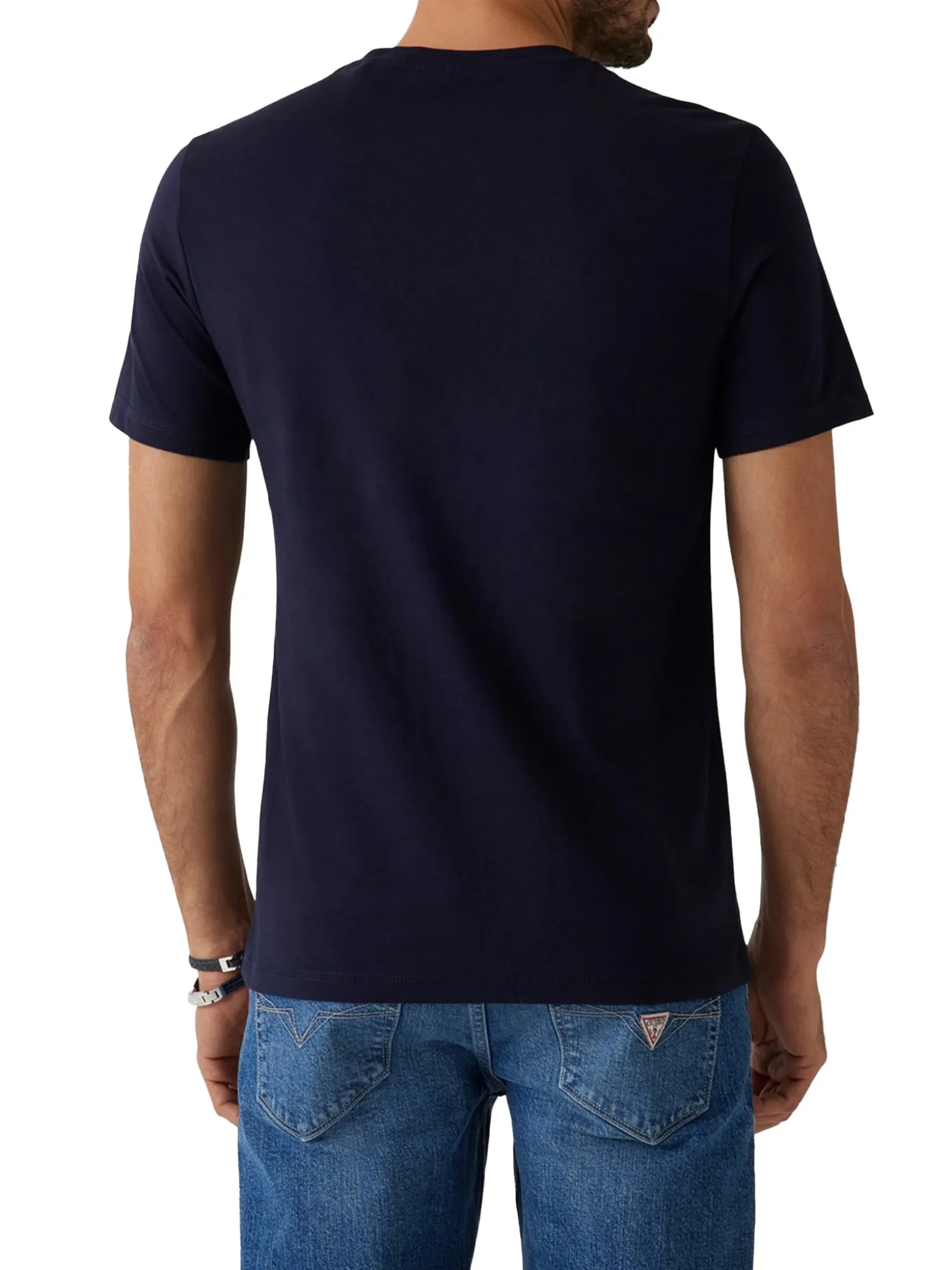 T-shirt basic logo frontale Aidy blu