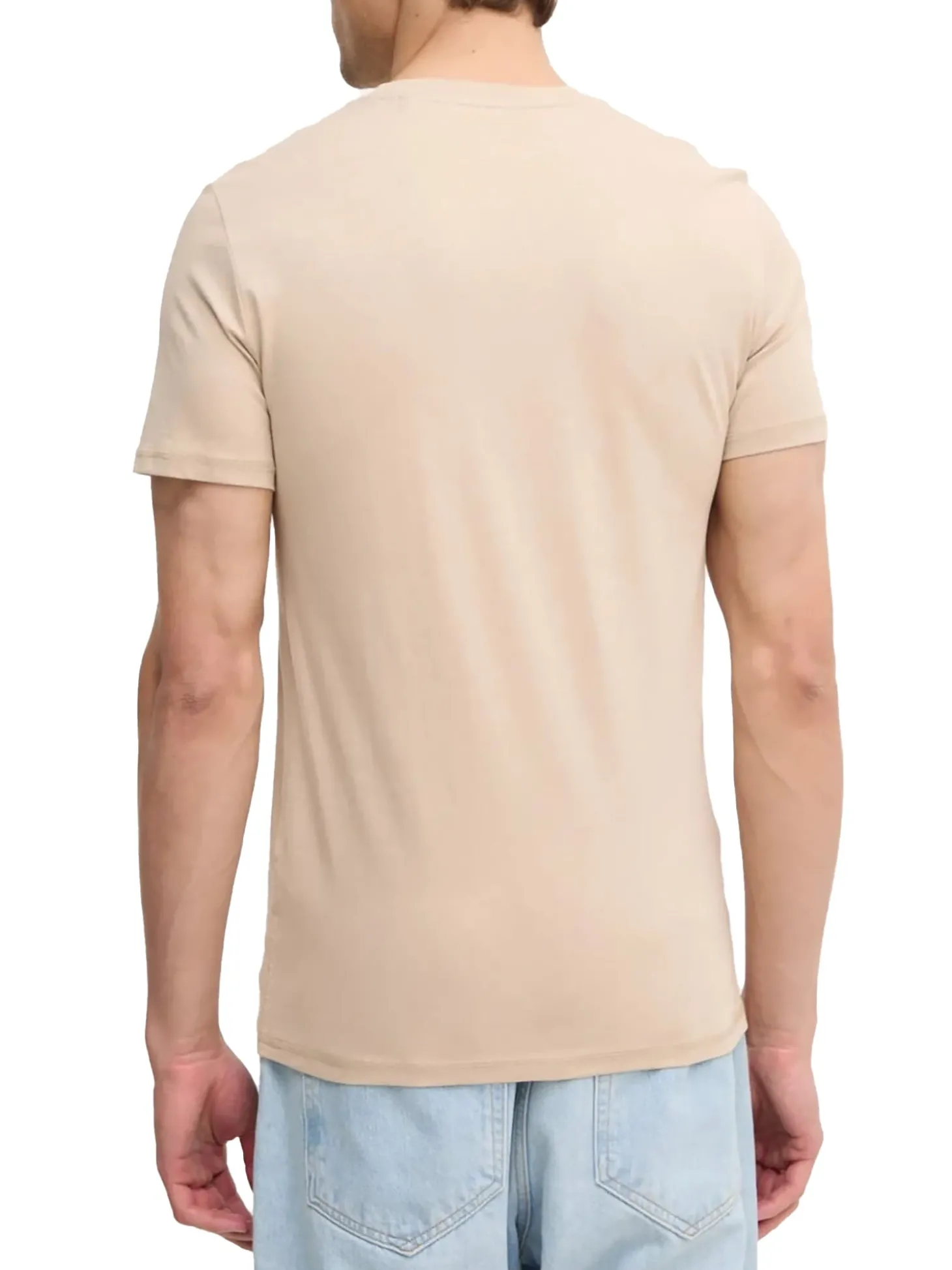 T-shirt basic logo frontale Aidy sabbia