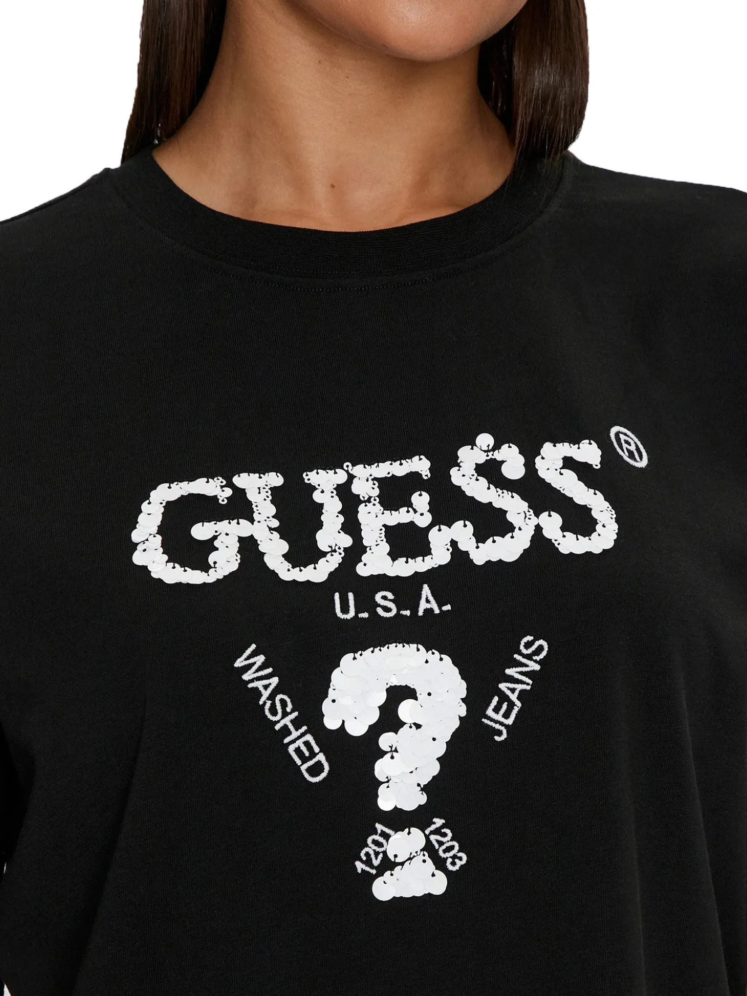 T-shirt Boxy Aurelie nero