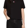 T-shirt classic fit boxy badge nero