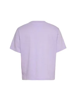 T-shirt classic fit boxy badge lilla