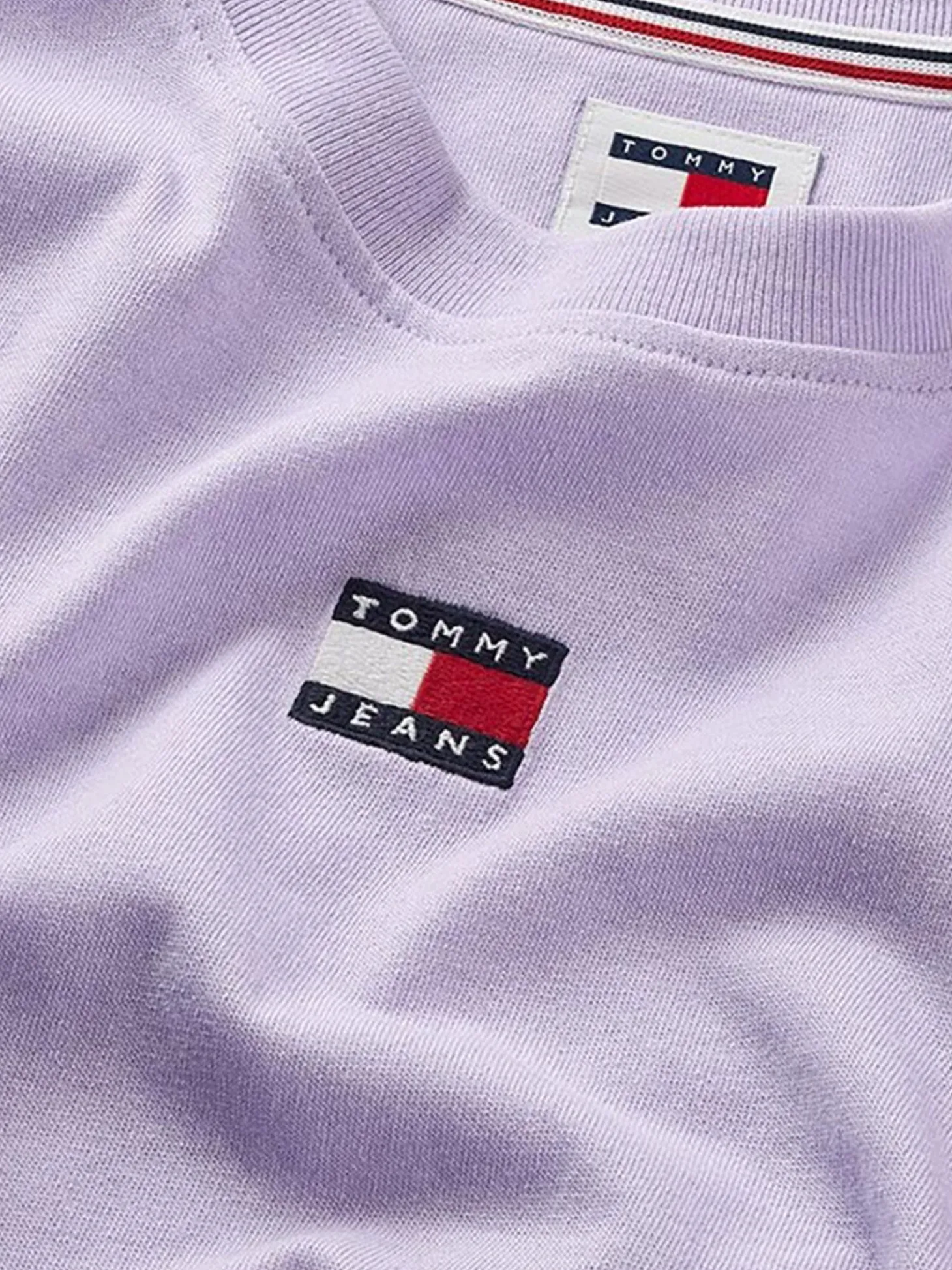 T-shirt classic fit boxy badge lilla