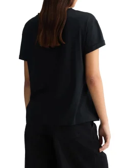 T-shirt con logo sul petto nero