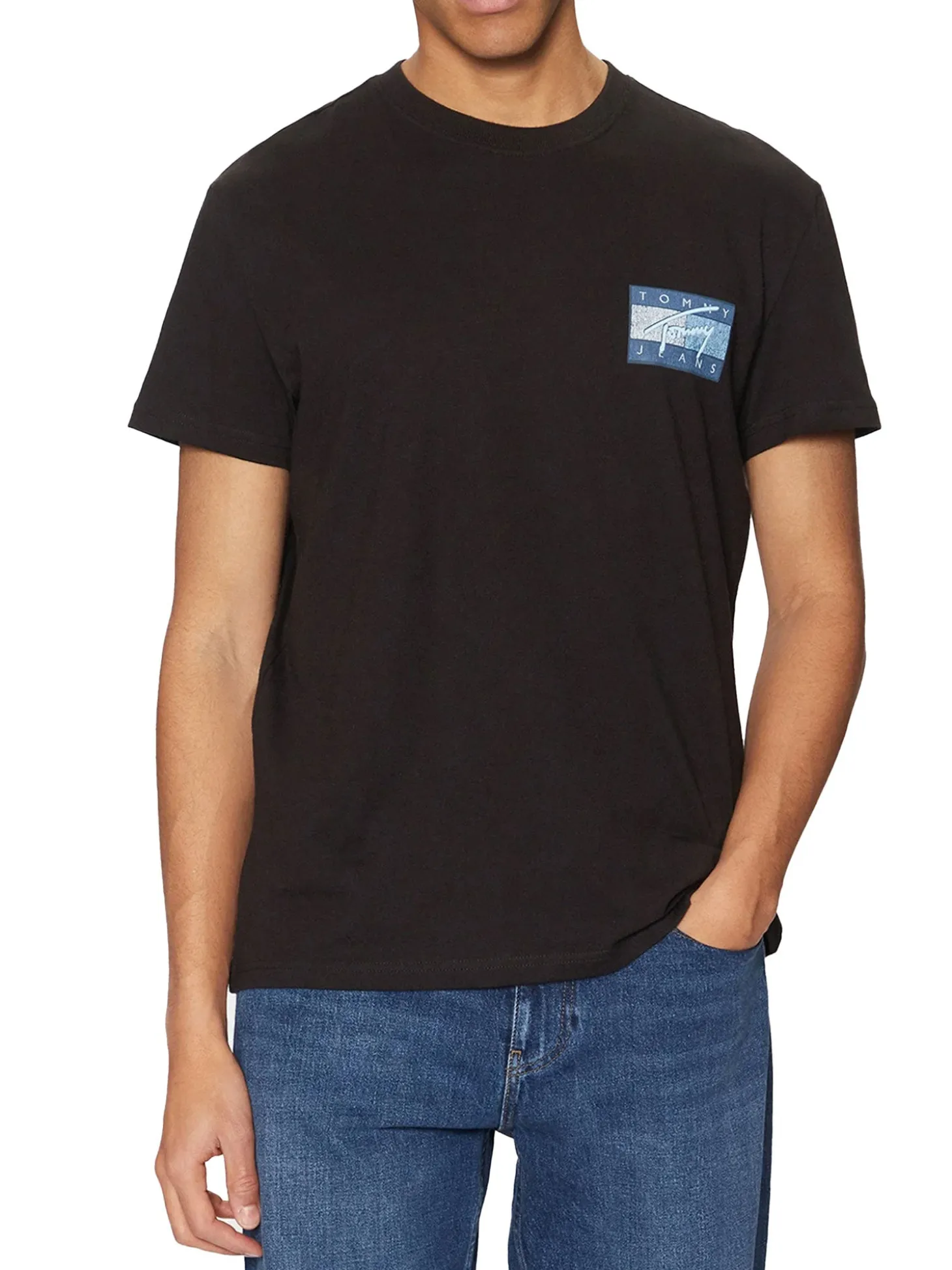 T-shirt con logo tjm rwb flag nero