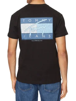 T-shirt con logo tjm rwb flag nero
