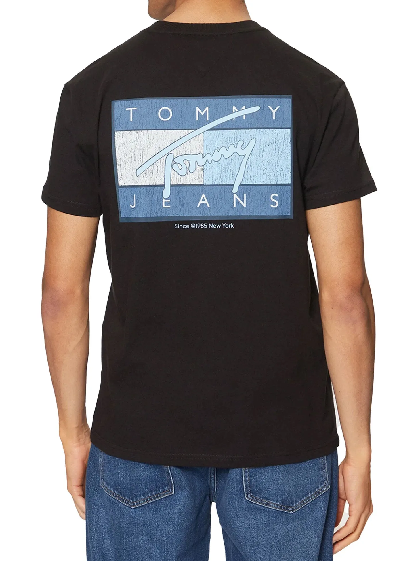 T-shirt con logo tjm rwb flag nero