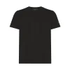 T-shirt in cotone stretch e logo nero