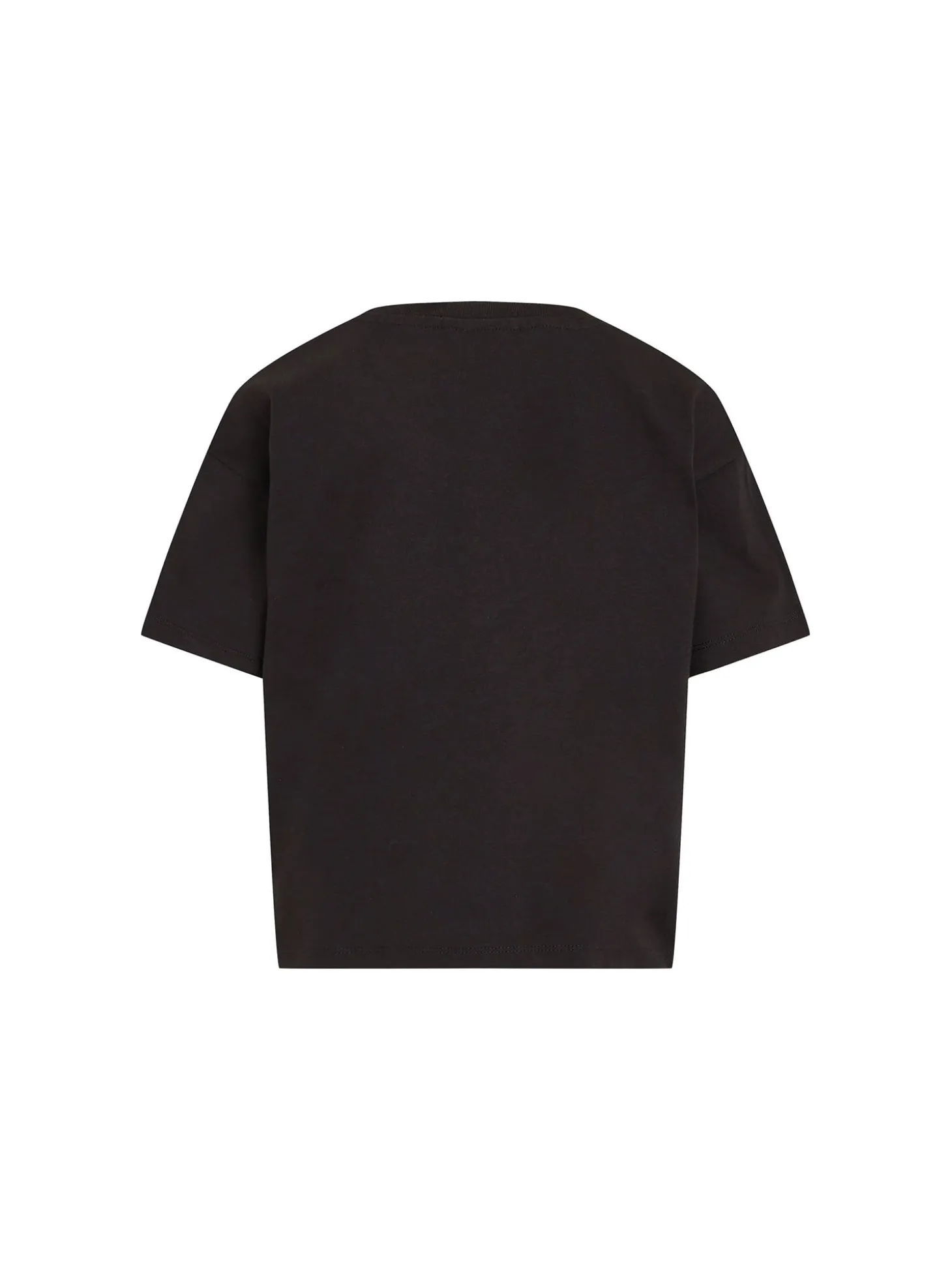 T-shirt kids logo glitter monogram nero