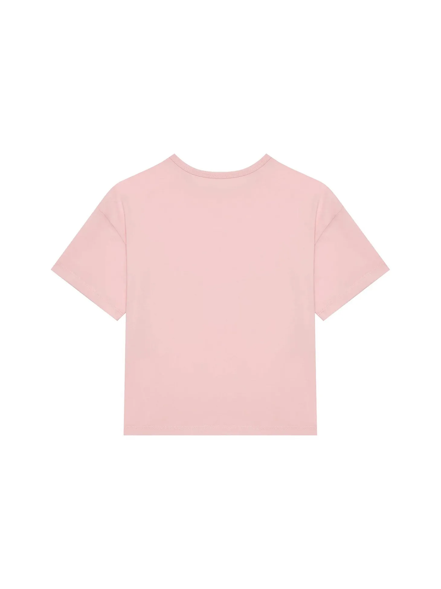T-shirt kids logo monogram flock boxy rosa