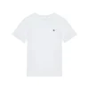 T-shirt kids mini logo badge monogram bianco