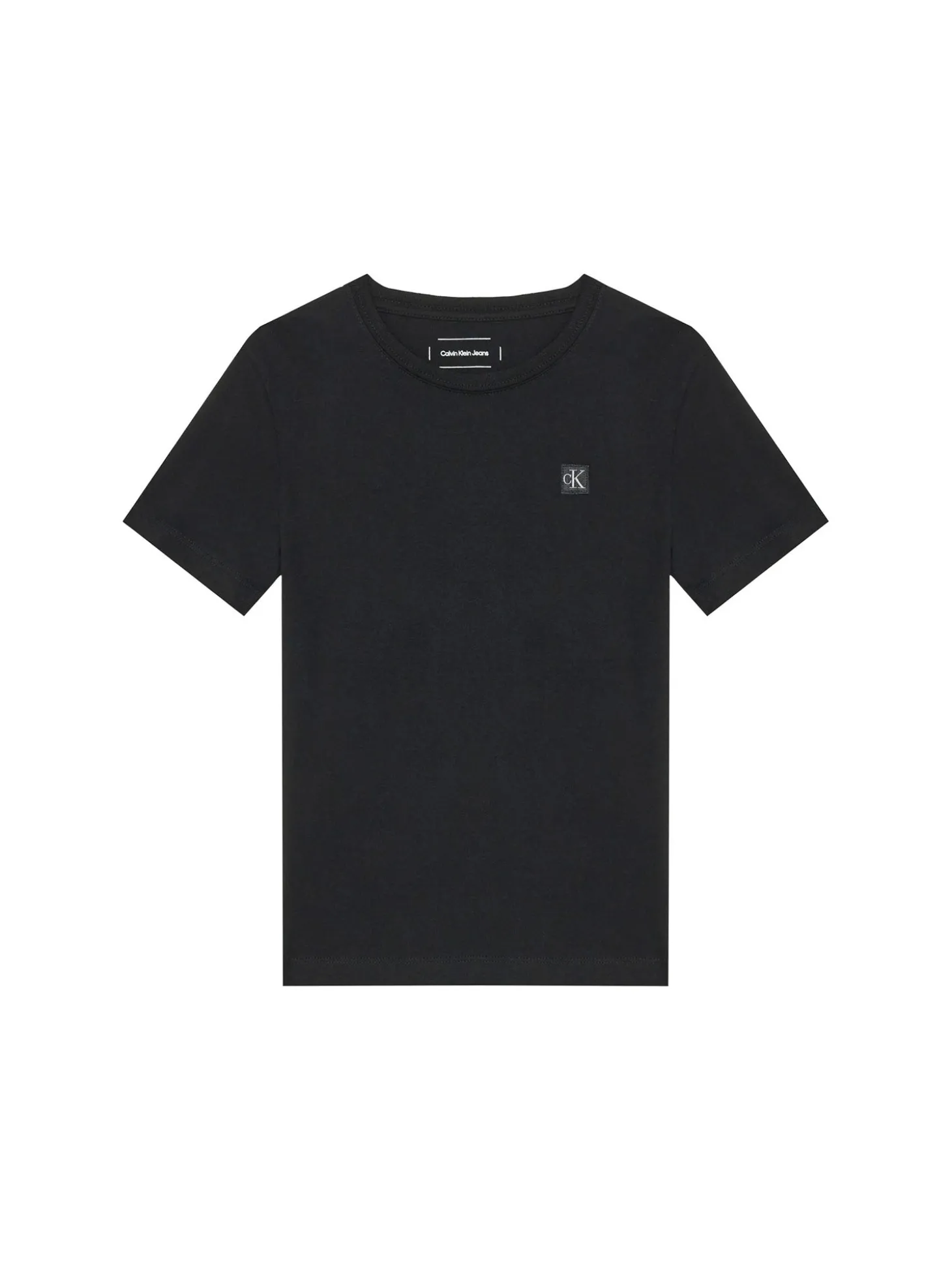 T-shirt kids mini logo badge monogram nero
