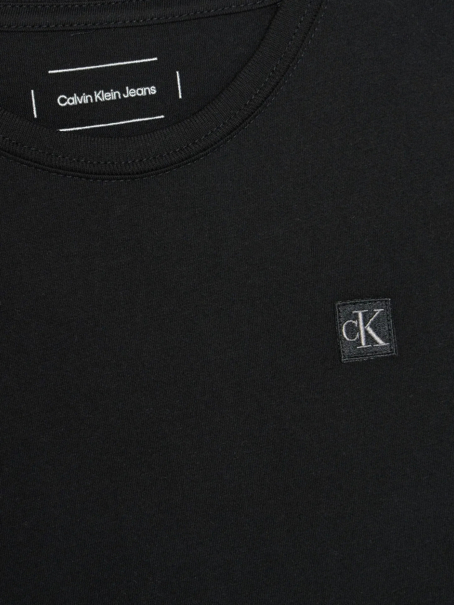 T-shirt kids mini logo badge monogram nero