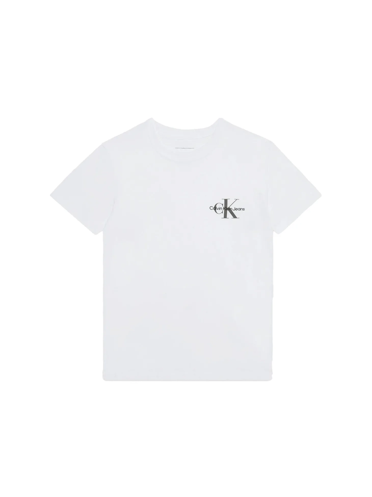 T-shirt kids monologo sul petto bianco
