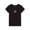 T-shirt kids slim fit logo handwriting nero