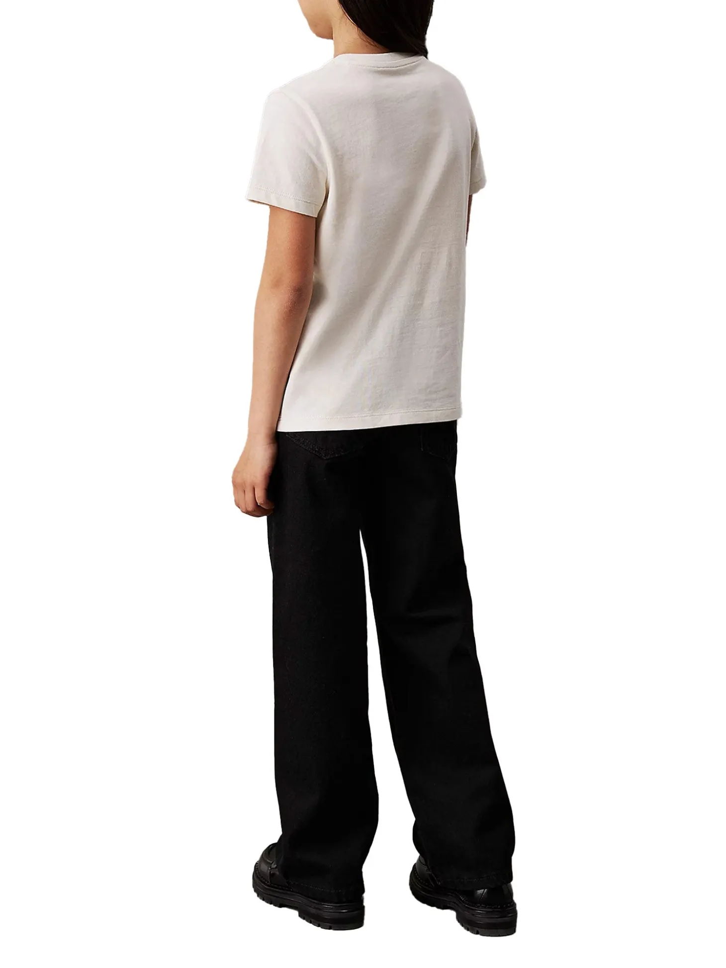 T-shirt kids stampa grafica multicolor panna
