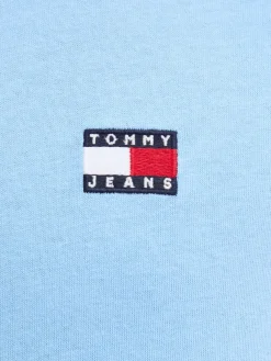 T-shirt logo badge regular fit celeste