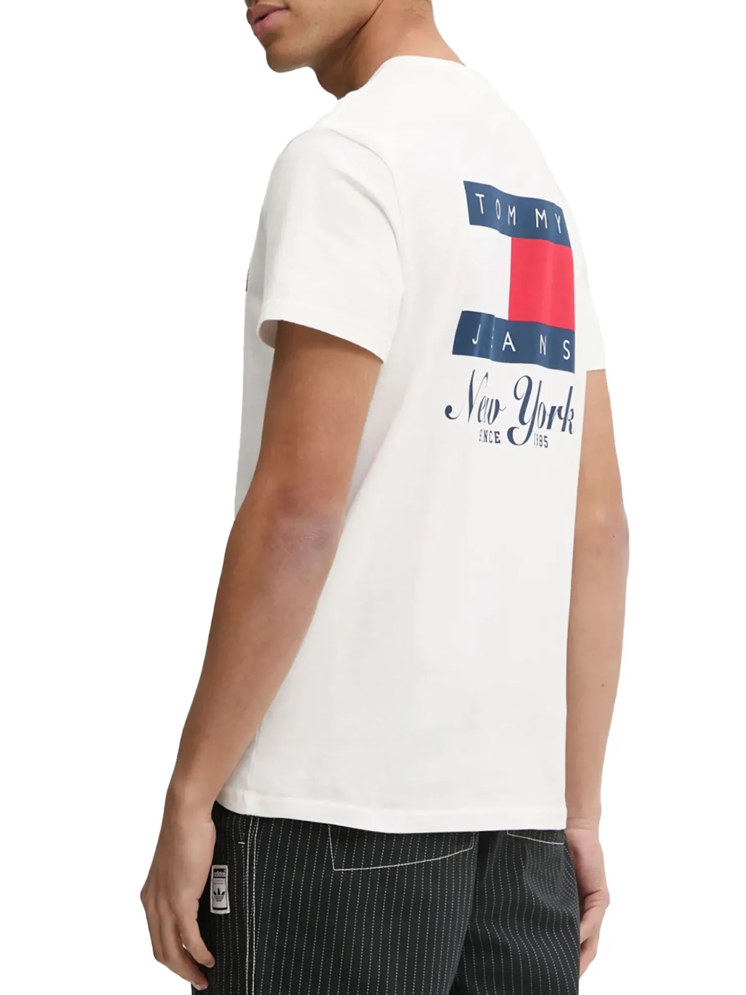 T-shirt logo bandiera heritage bianco