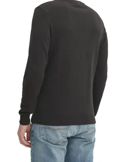 T-shirt logo label lavorazione waffle nero