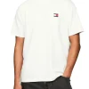 T-shirt logo label relaxed fit bianco