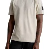 T-shirt manica corta badge beige