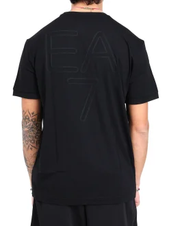 T-shirt manica corta circle logo nero