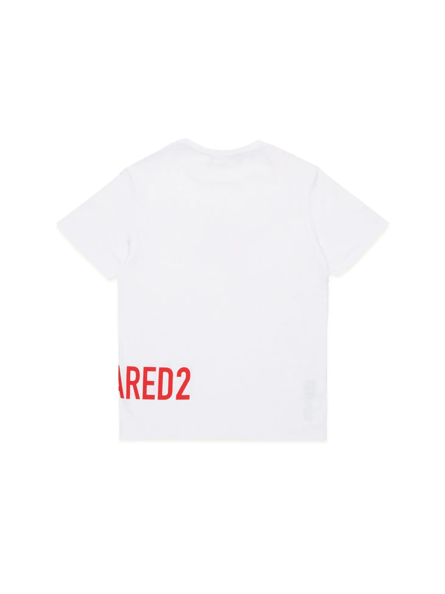 T-shirt manica corta con foglia e logo laterale bianco